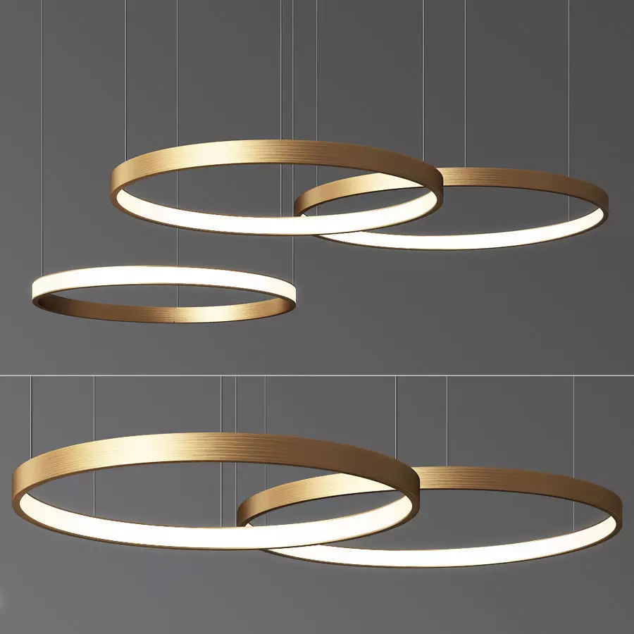 Lahti 100 Ring  chandelier 3D model_0