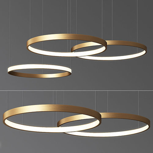 Lahti 100 Ring  chandelier 3D model
