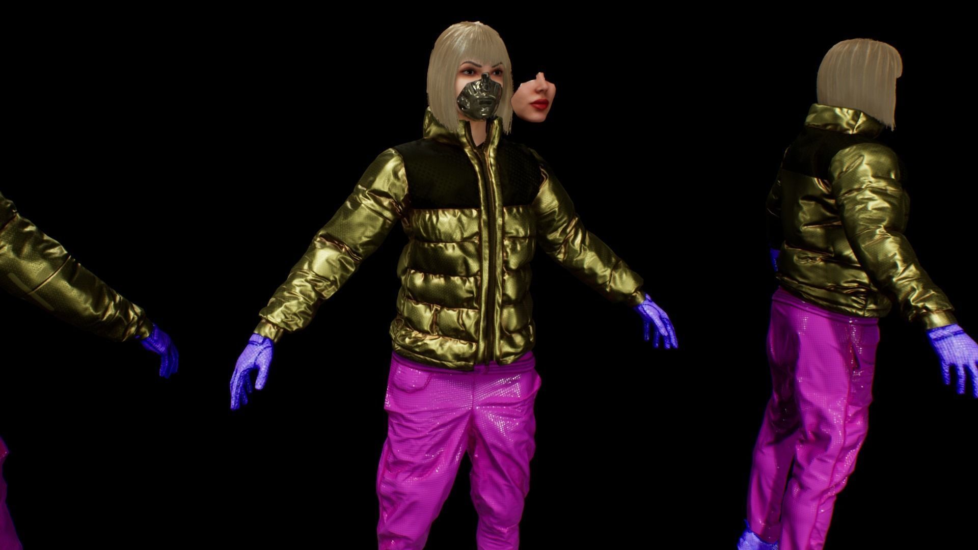 Cyberpunk RX1 Low-poly 3D model_9