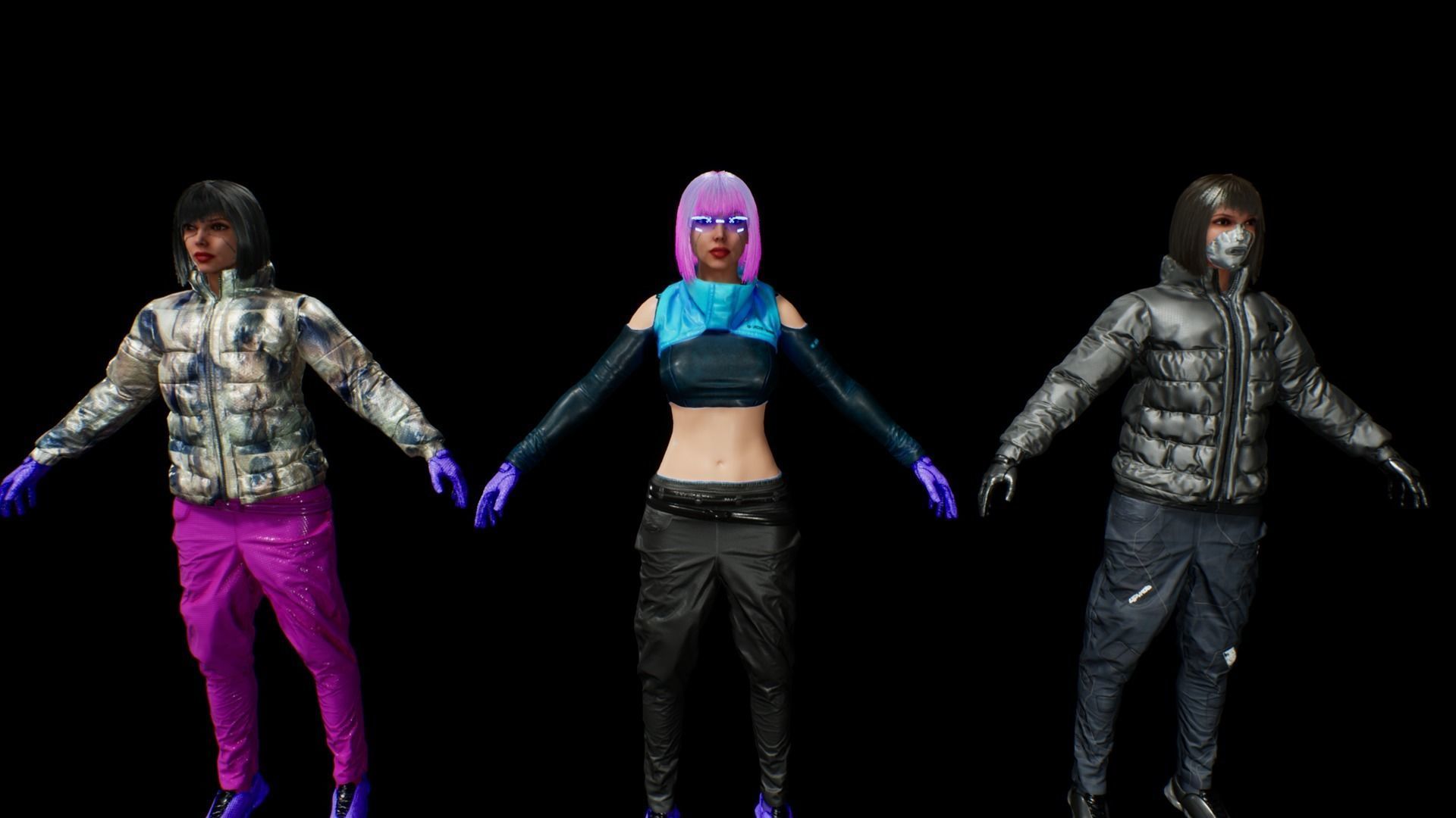 Cyberpunk RX1 Low-poly 3D model_7