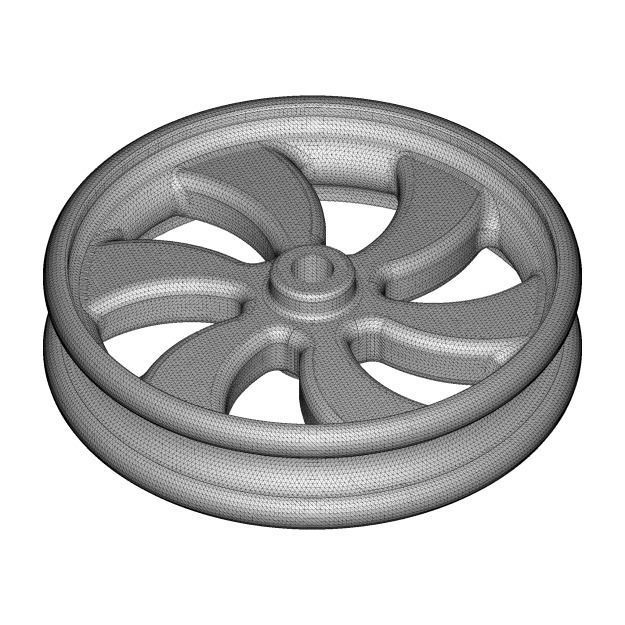 Classic Alloy Wheel Rim 3D print model_2