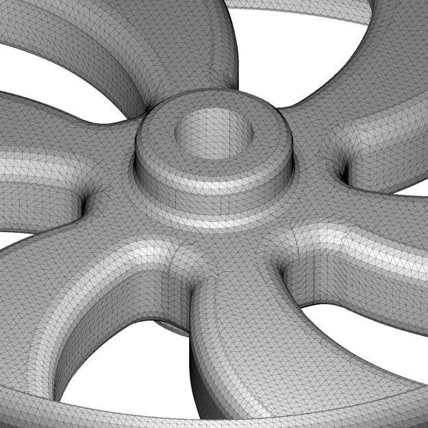 Classic Alloy Wheel Rim 3D print model_3