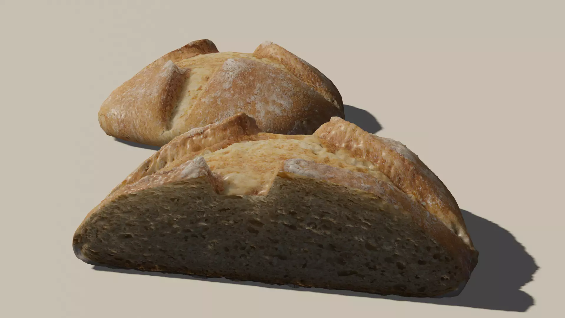 Realistic Bread loaf of Free 3D model