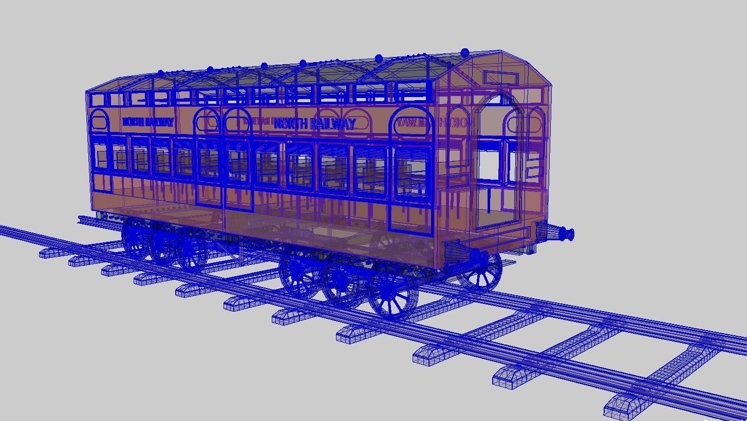 Train Coach Free low-poly 3D model_2