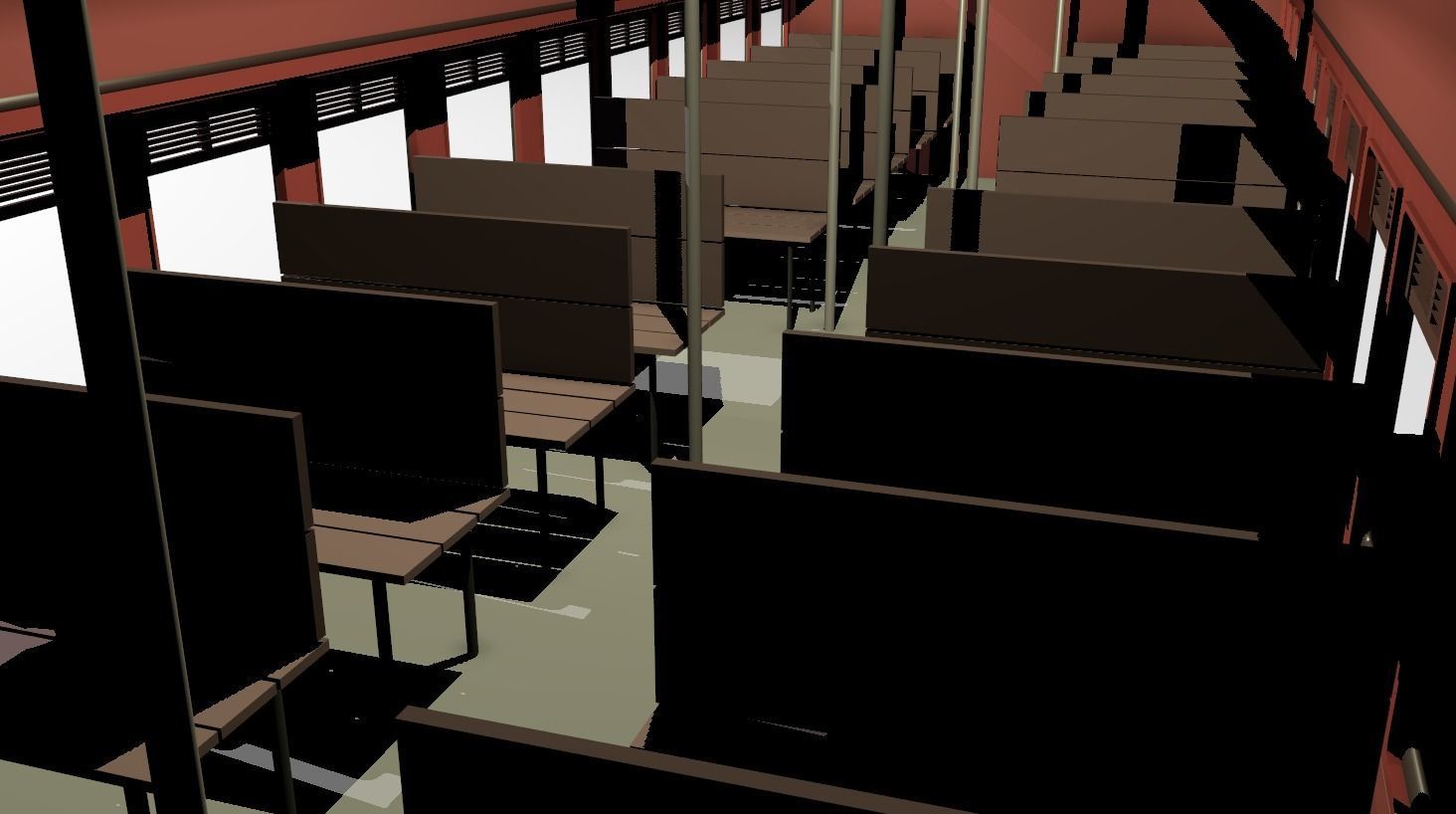 Train Coach Free low-poly 3D model_4