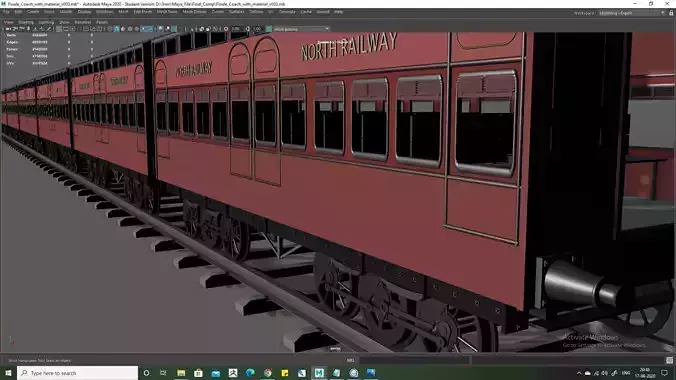 Train Coach Free low-poly 3D model