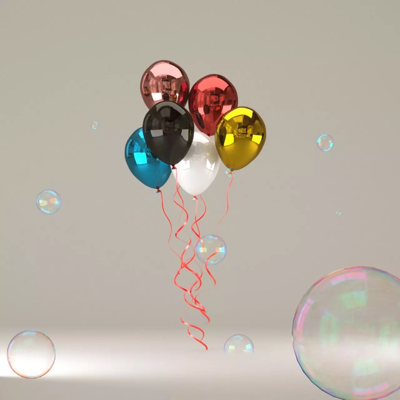 Bubbles and Balloons 3D model_0