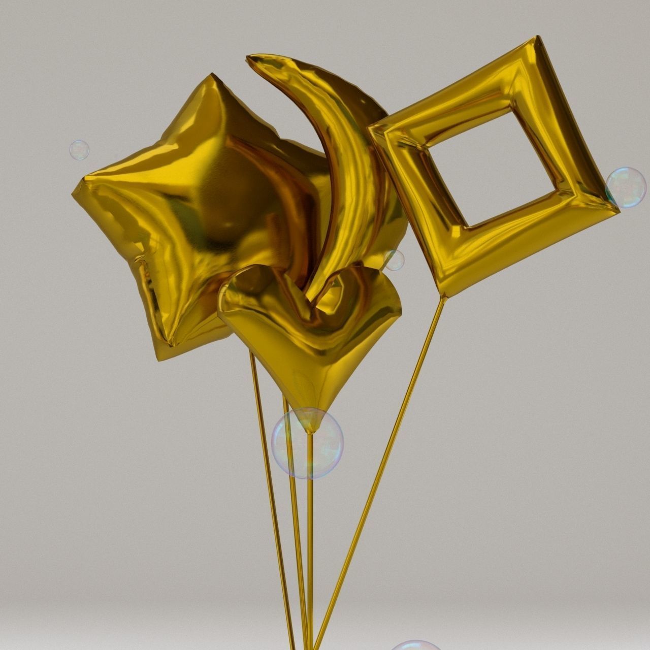 Bubbles and Balloons 3D model_1