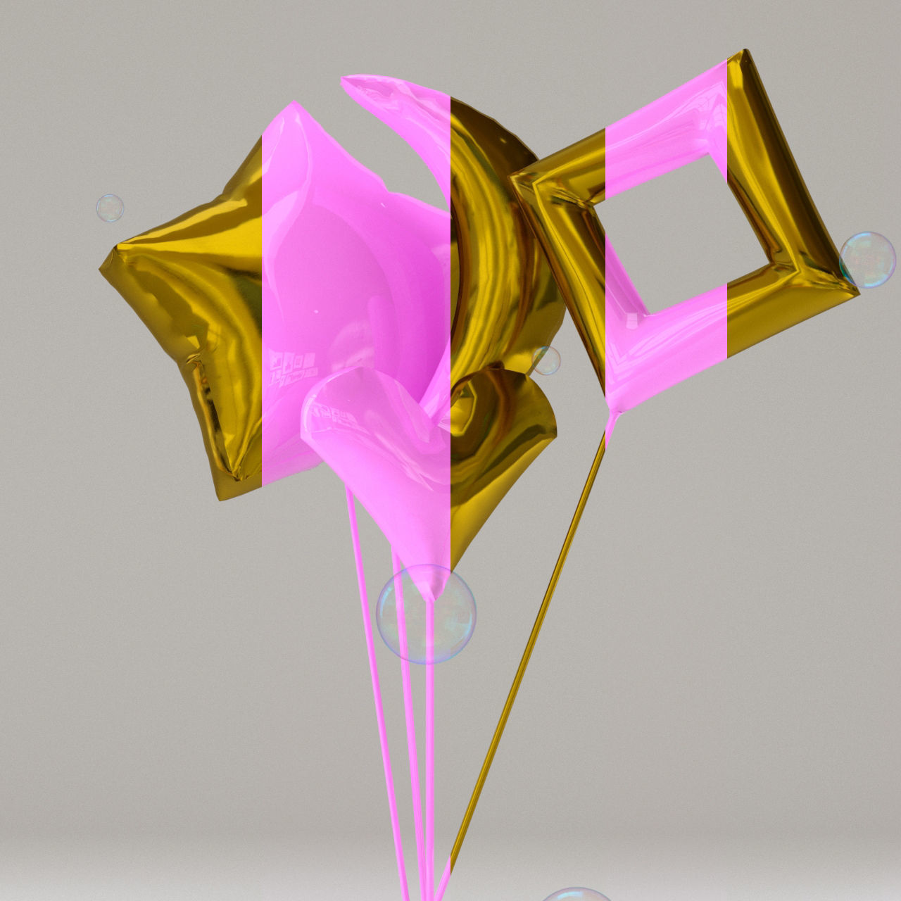 Bubbles and Balloons 3D model_2