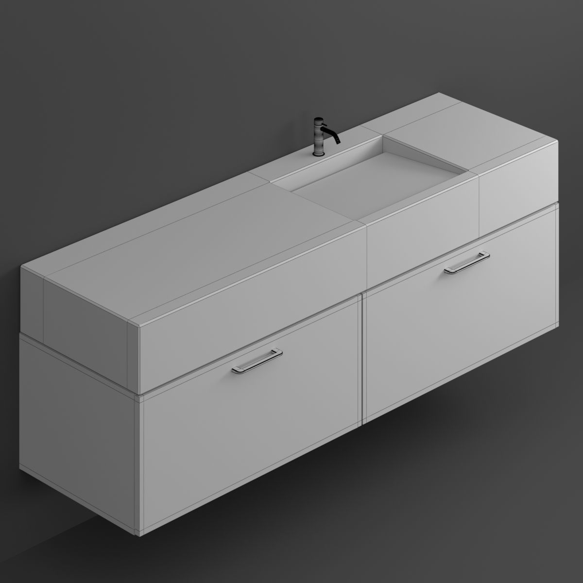 Marble sink Free 3D model_1