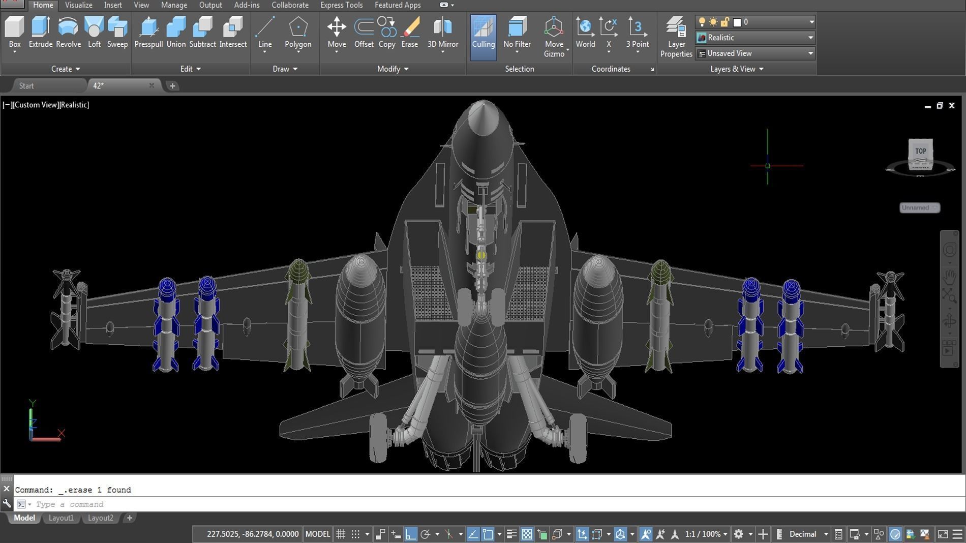 Fighter aircraft F 18 Super hornet 3D model_7