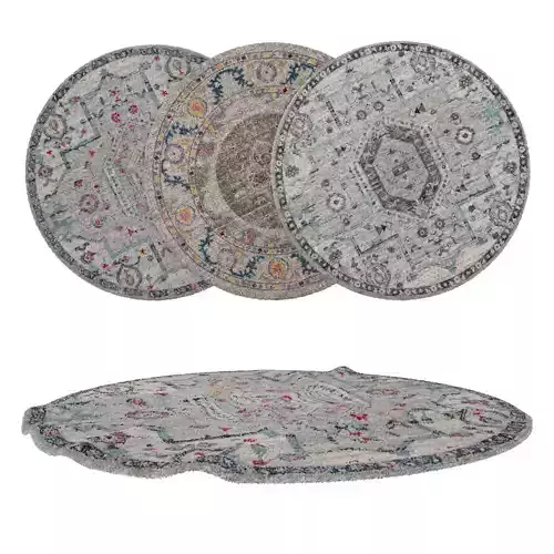 Round Rug Set 183
