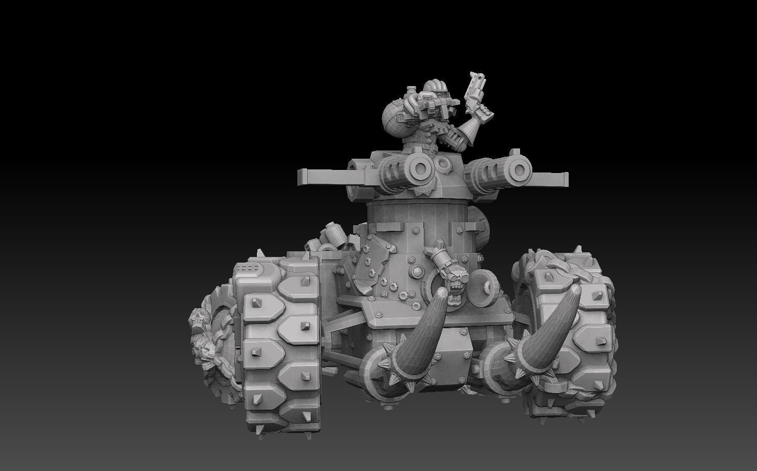 Orc Panzer Buggy 3D print model_8