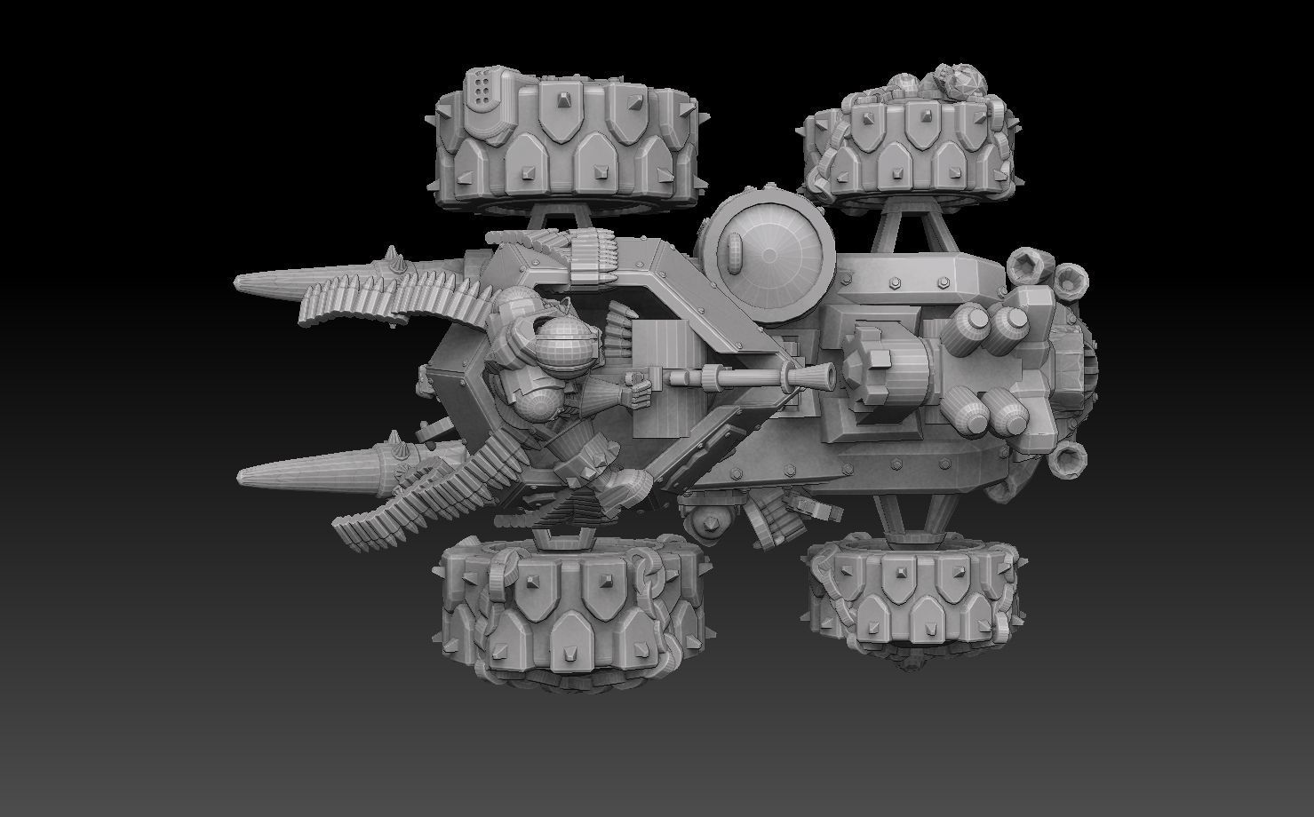 Orc Panzer Buggy 3D print model_6