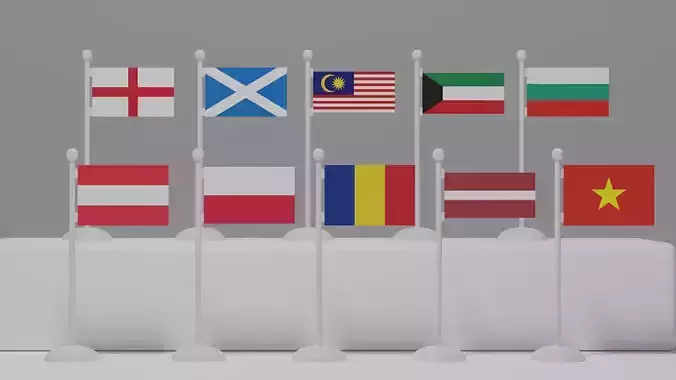 Flag and Pole Collection 5