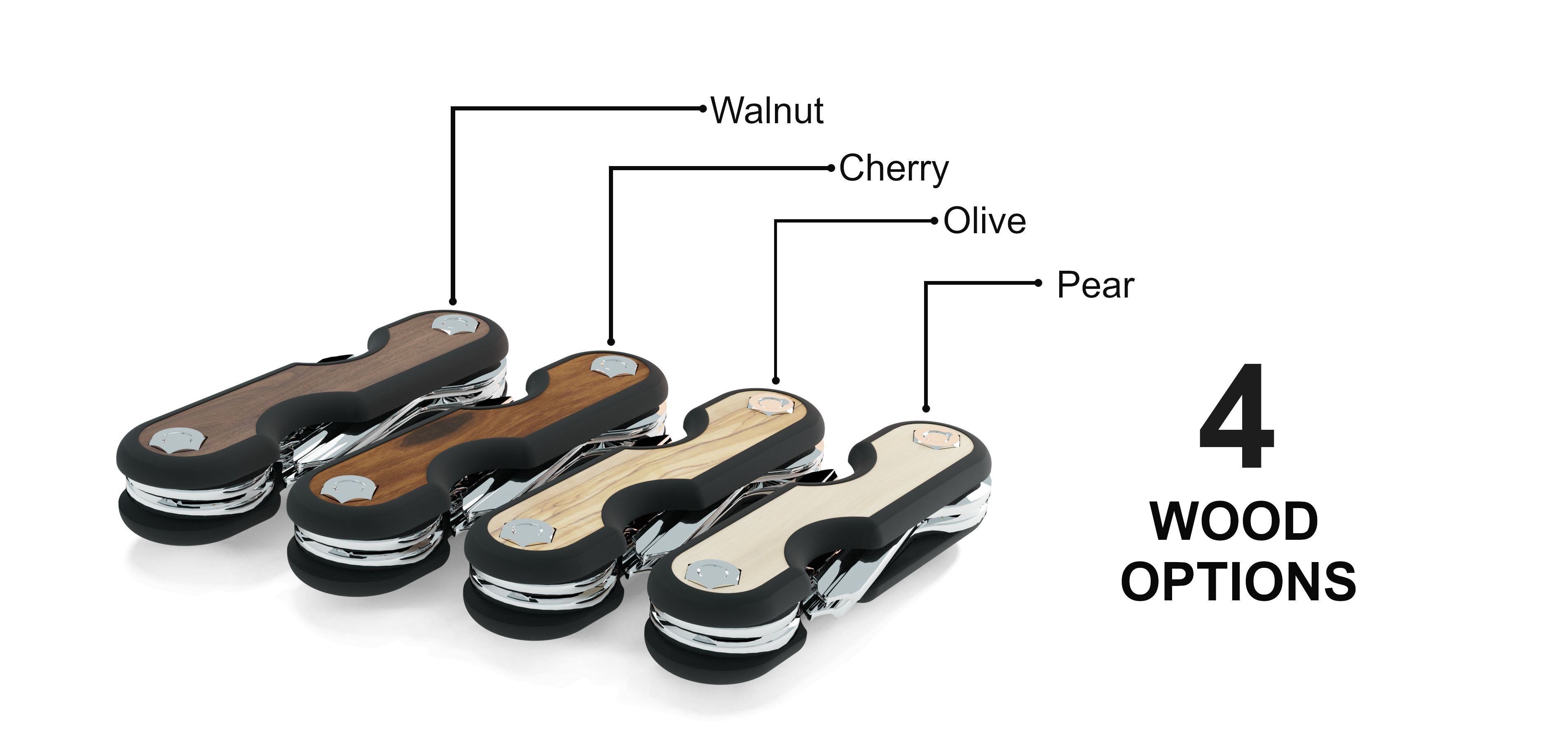 Woodkey - a 3D printed Keyholder Free 3D print model_1