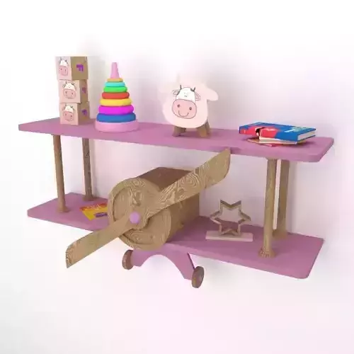 airplane shelf for baby room Free 3D model