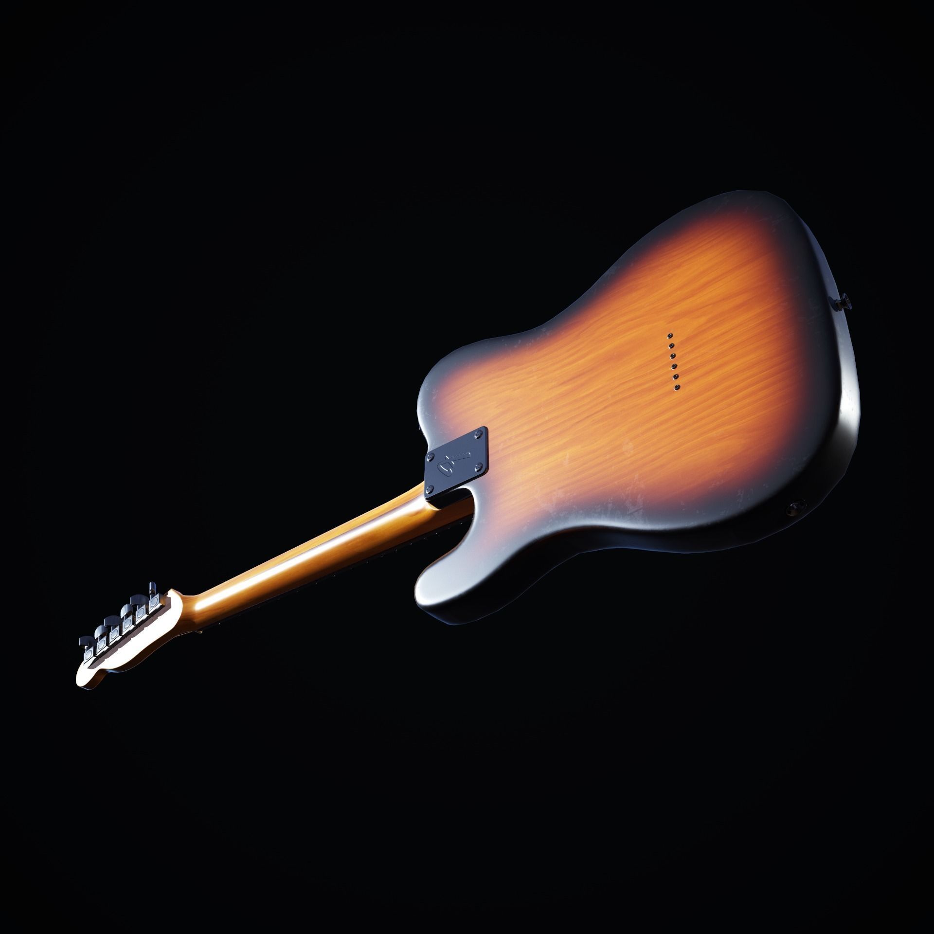Fender Telecaster 3D Lowpoly Modell Low-poly 3D model_3