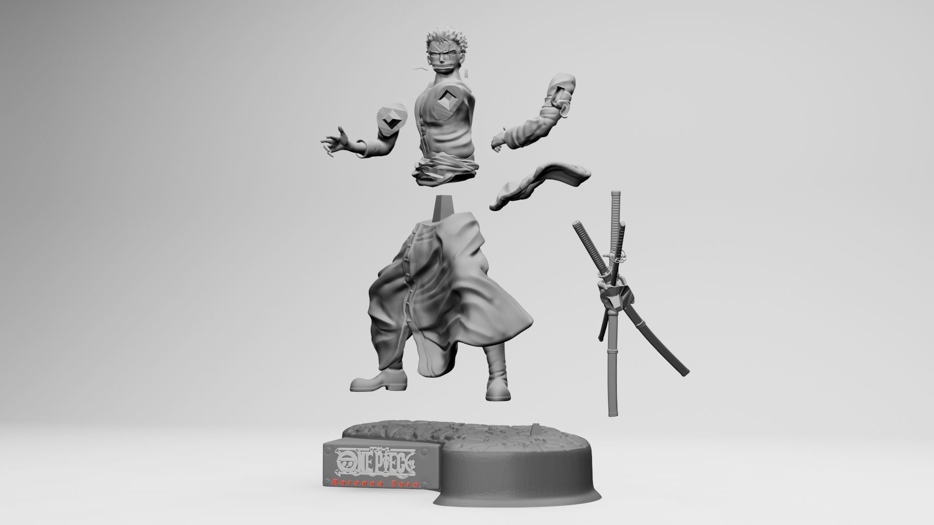 RORONOA ZORO ONE PIECE - 3D PRINTING 3D print model_8