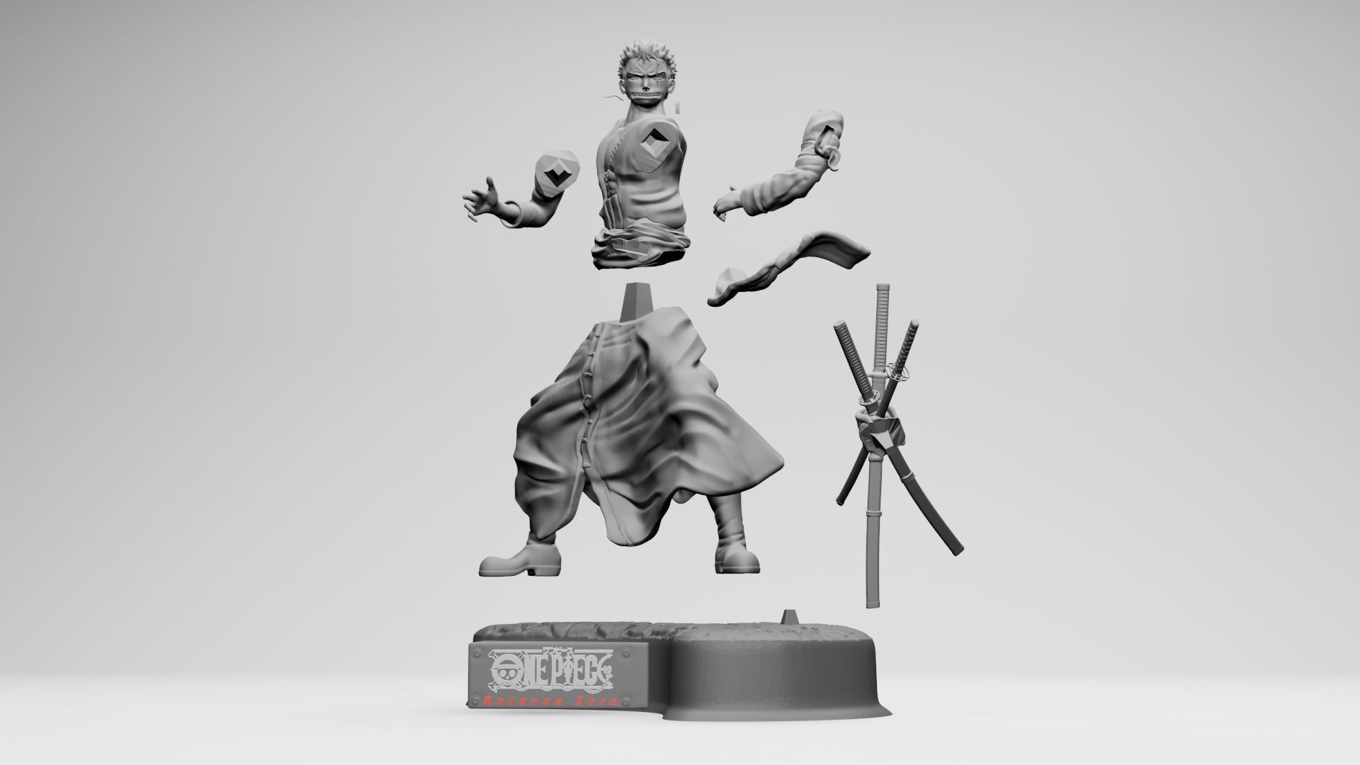 RORONOA ZORO ONE PIECE - 3D PRINTING 3D print model_4