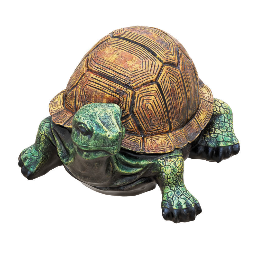 Garden turtle figurine 3D model_3