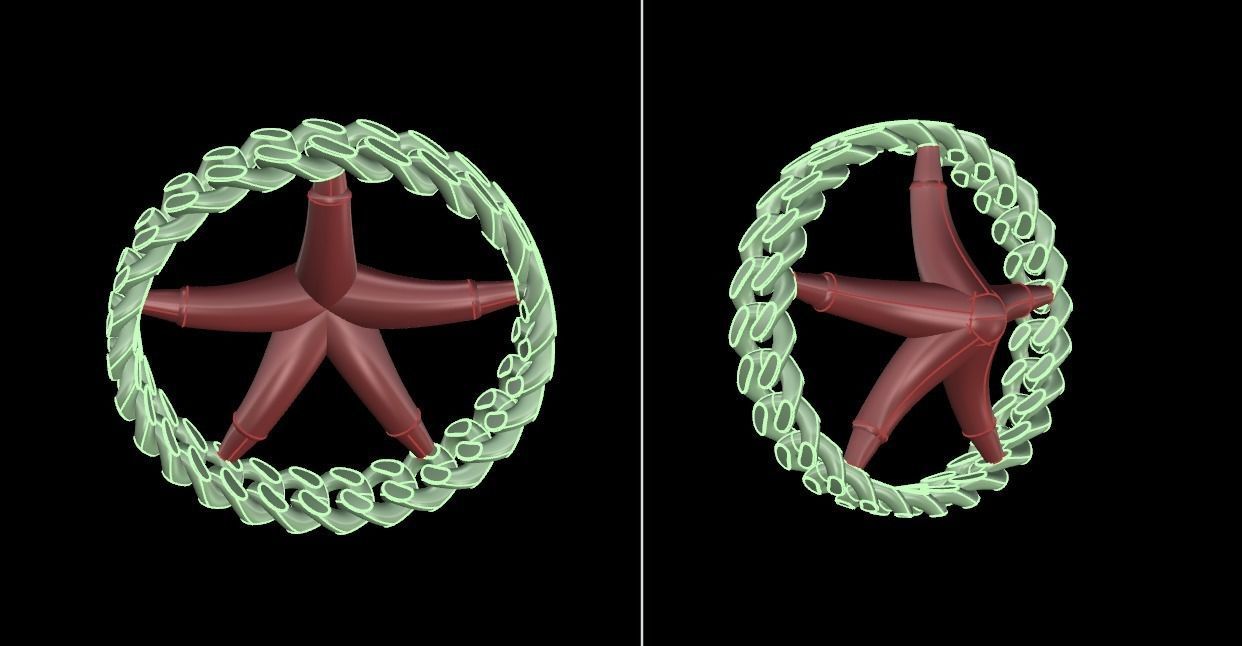 Cuban Link Band Ring SIZE 9 3D print model_9