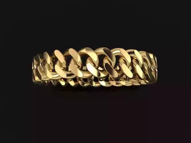Cuban Link Band Ring SIZE 8