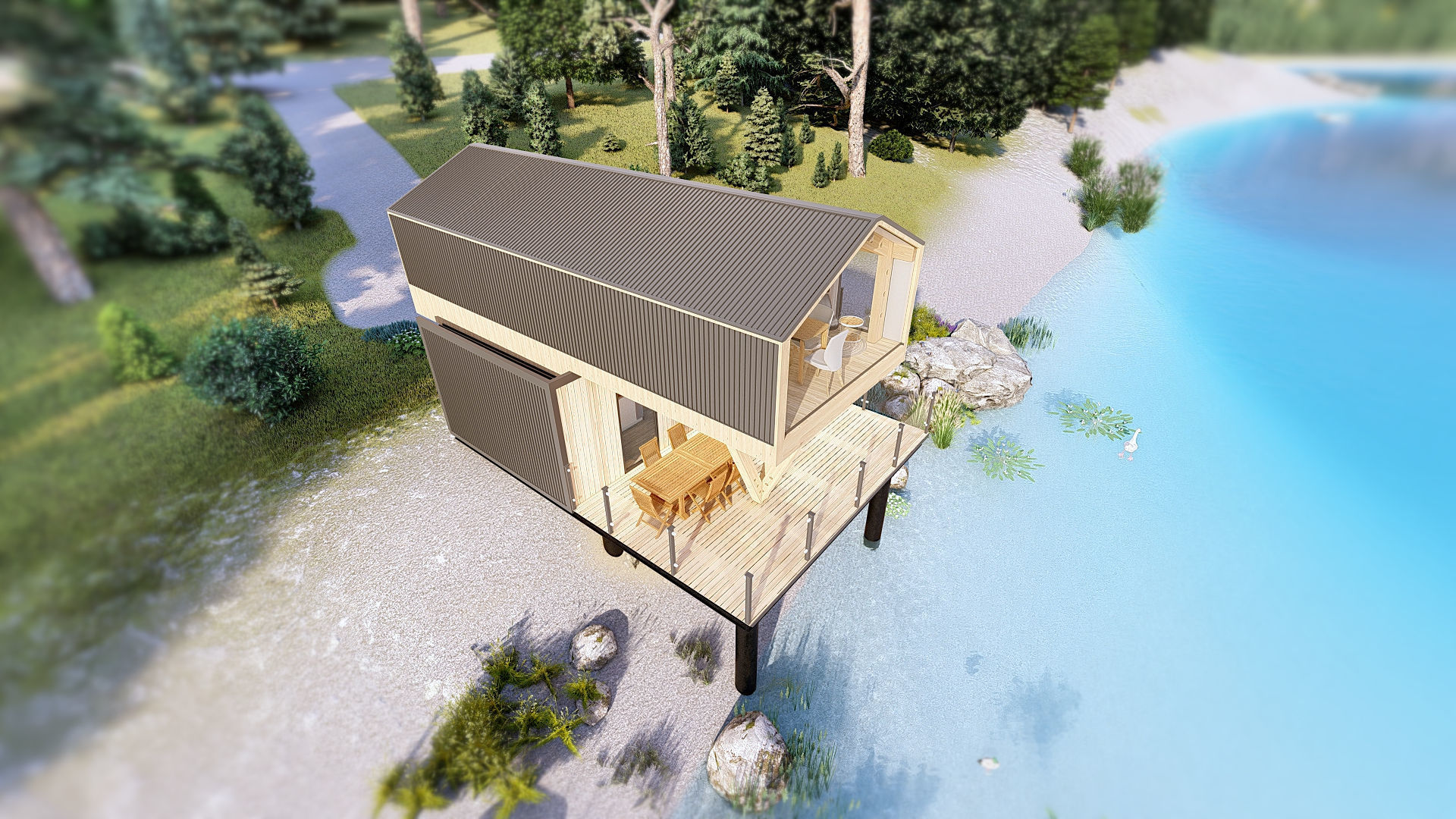 comboK2 moder 2 storey container house Low-poly 3D model_19