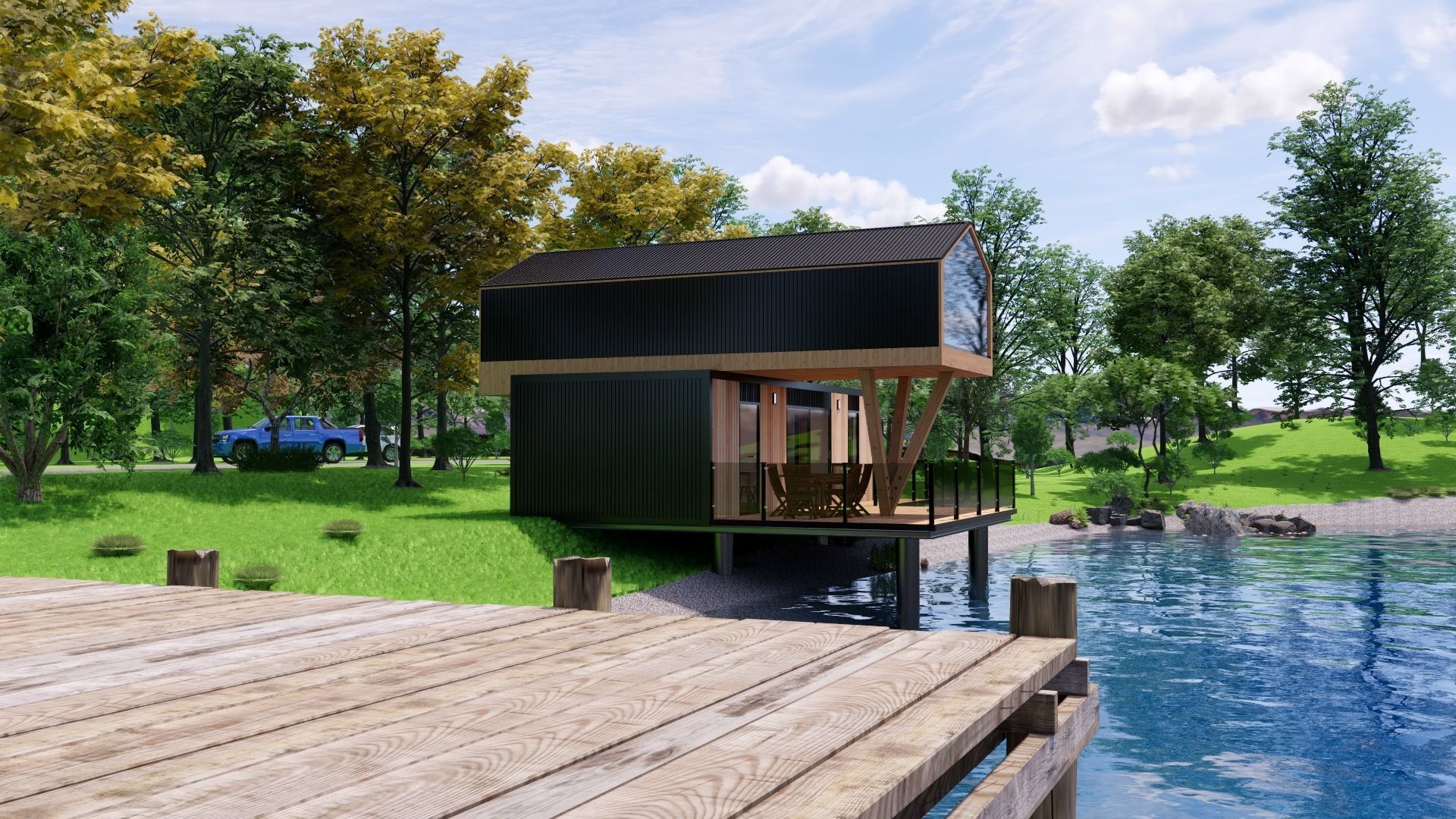 comboK2 moder 2 storey container house Low-poly 3D model_15