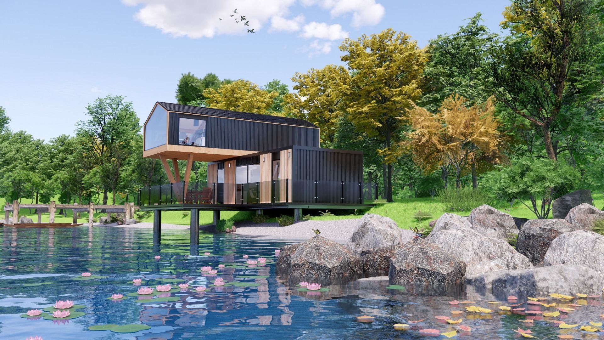 comboK2 moder 2 storey container house Low-poly 3D model_18