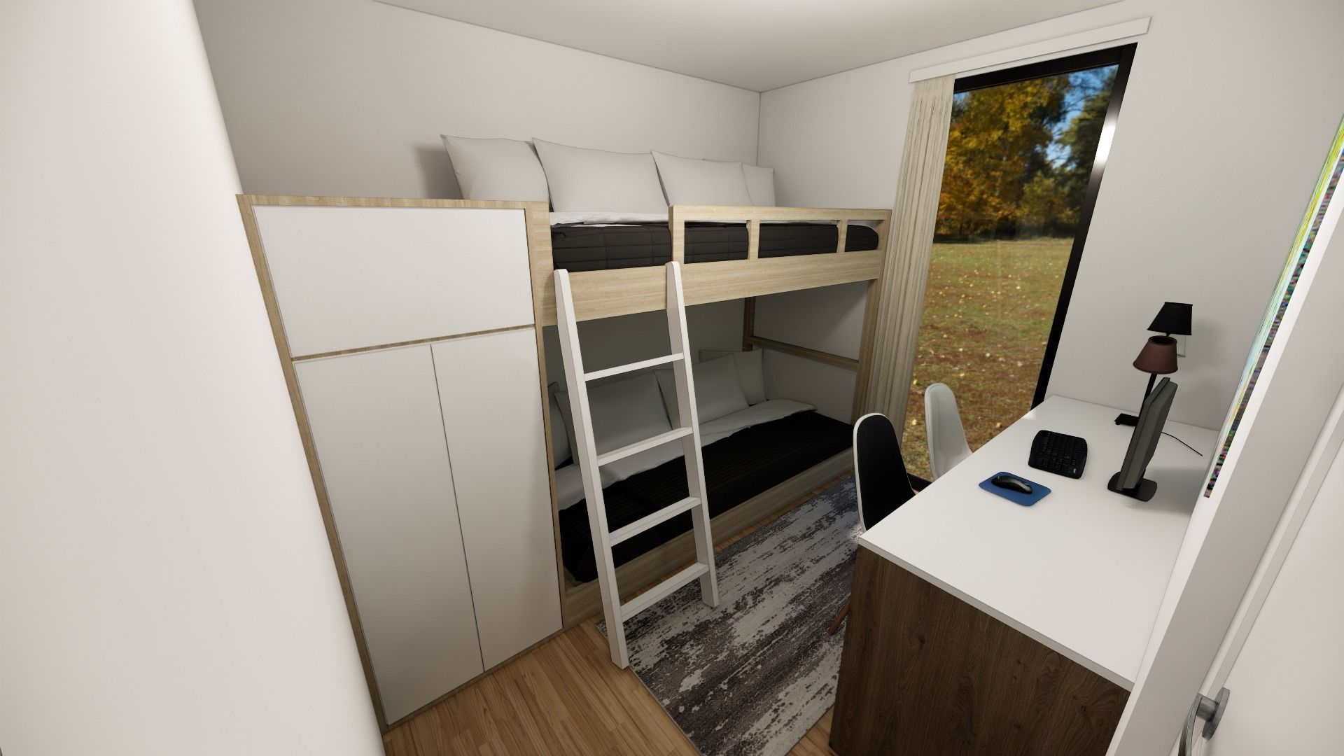 comboK2 moder 2 storey container house Low-poly 3D model_24