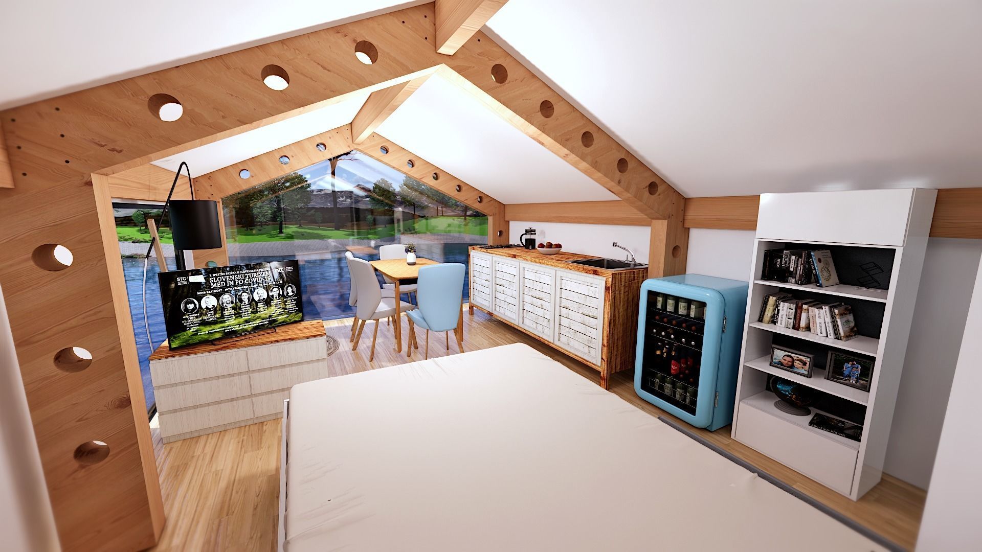 comboK2 moder 2 storey container house Low-poly 3D model_13