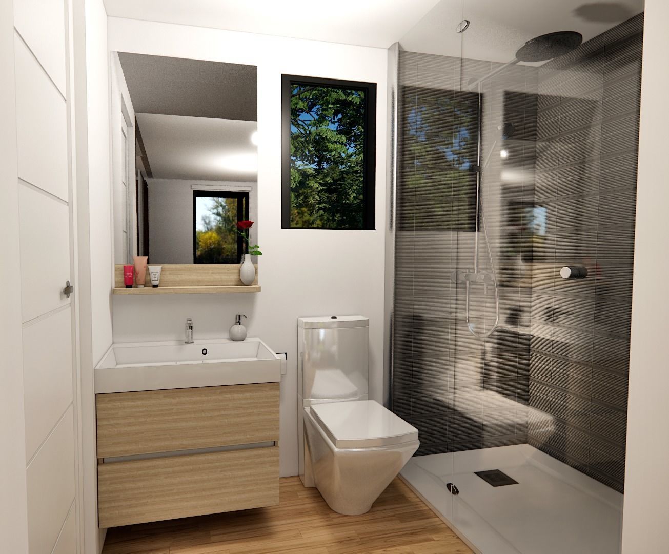 comboK2 moder 2 storey container house Low-poly 3D model_7