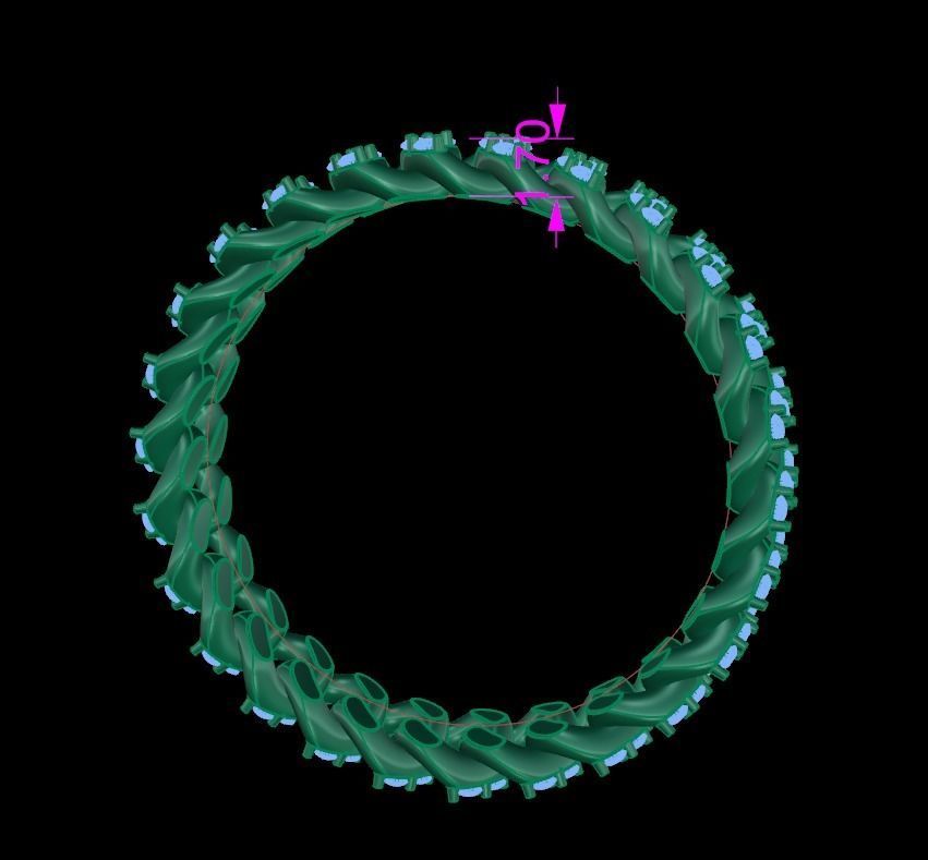 Cuban Link Diamond Band Ring SIZE 6 3D print model_5