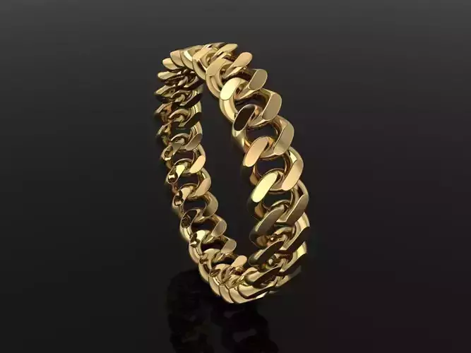 Cuban Link Band Ring SIZE 7