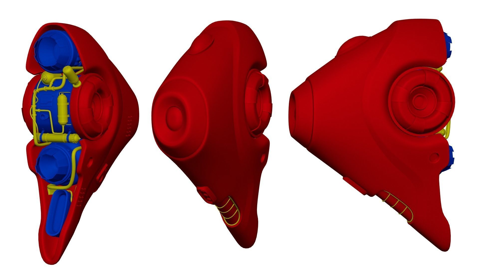 SHIP F15 underwater or submarine 3D model_8