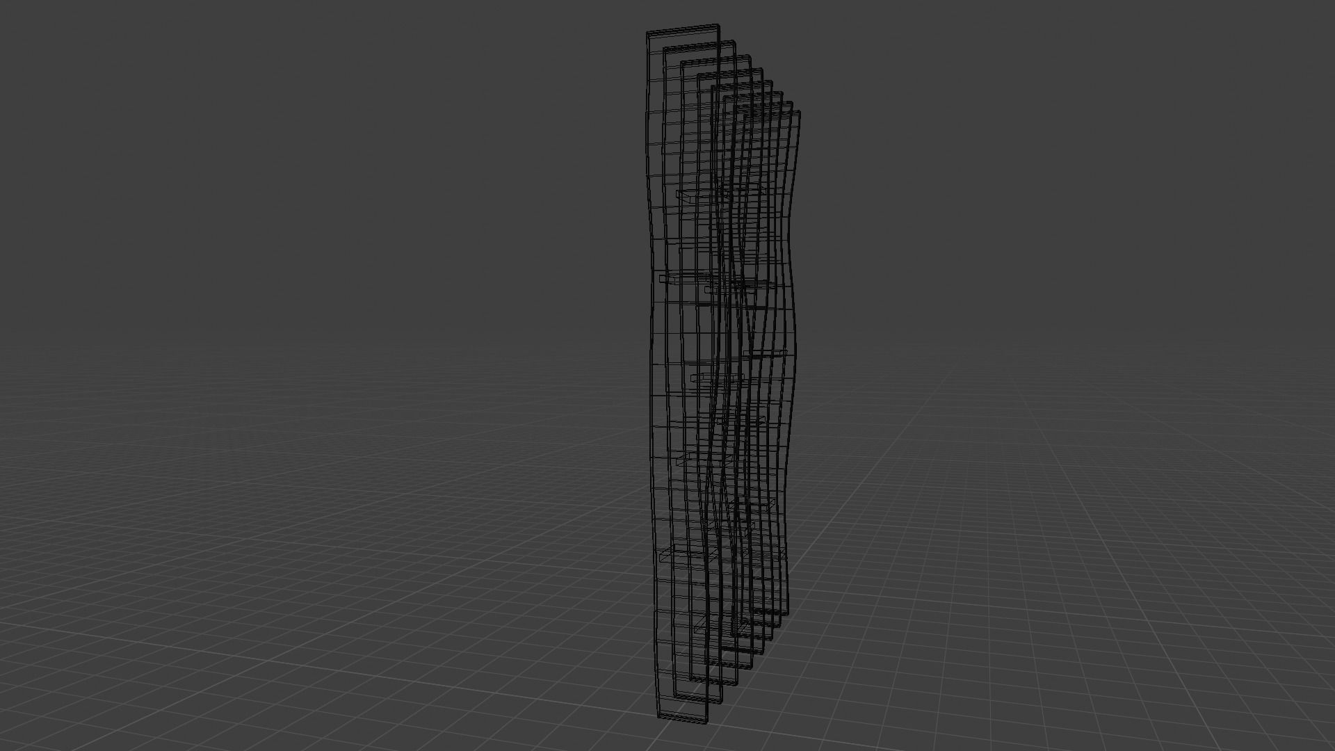 Bookcase wooden wall shelf 3D model_6