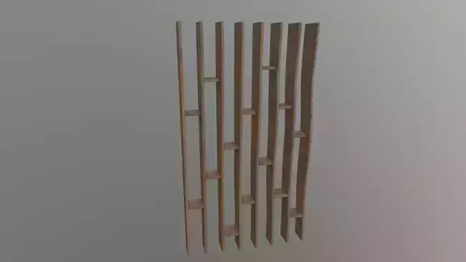 Bookcase wooden wall shelf