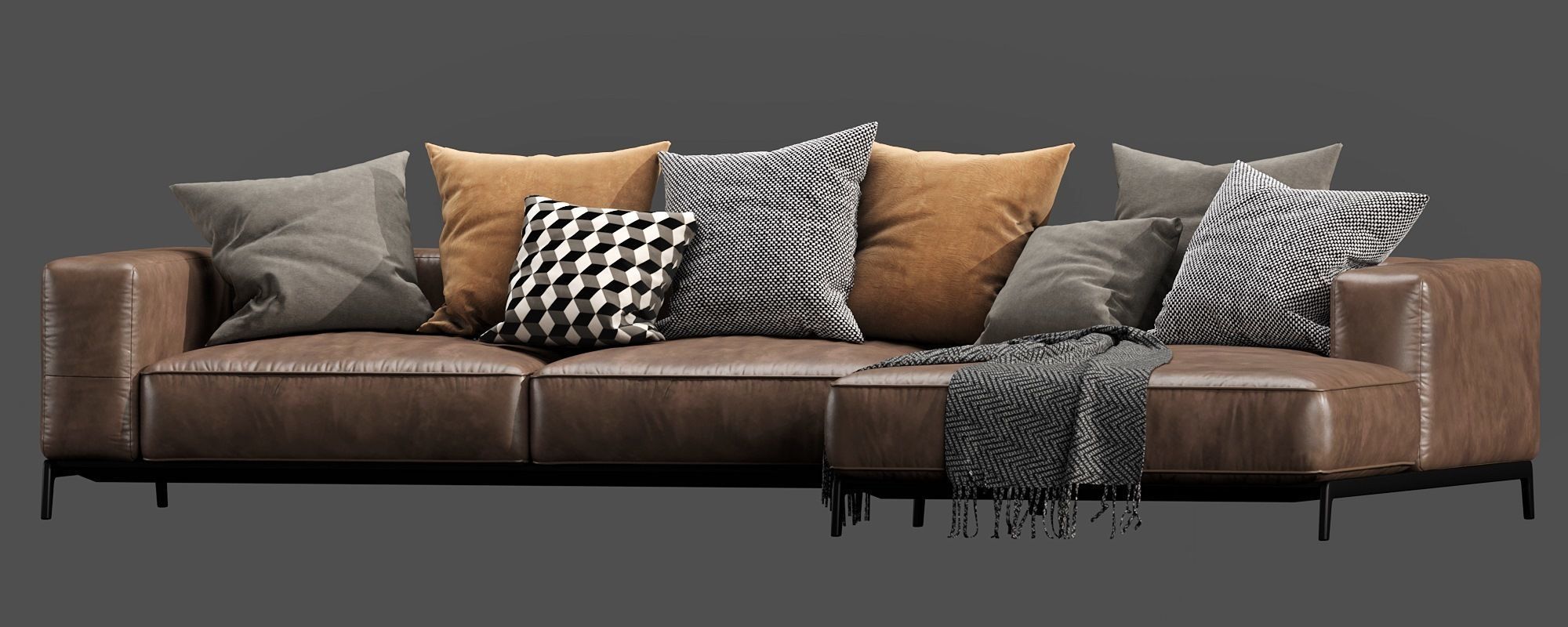 Flexform Ettore Chaise Lounge 3D model_13