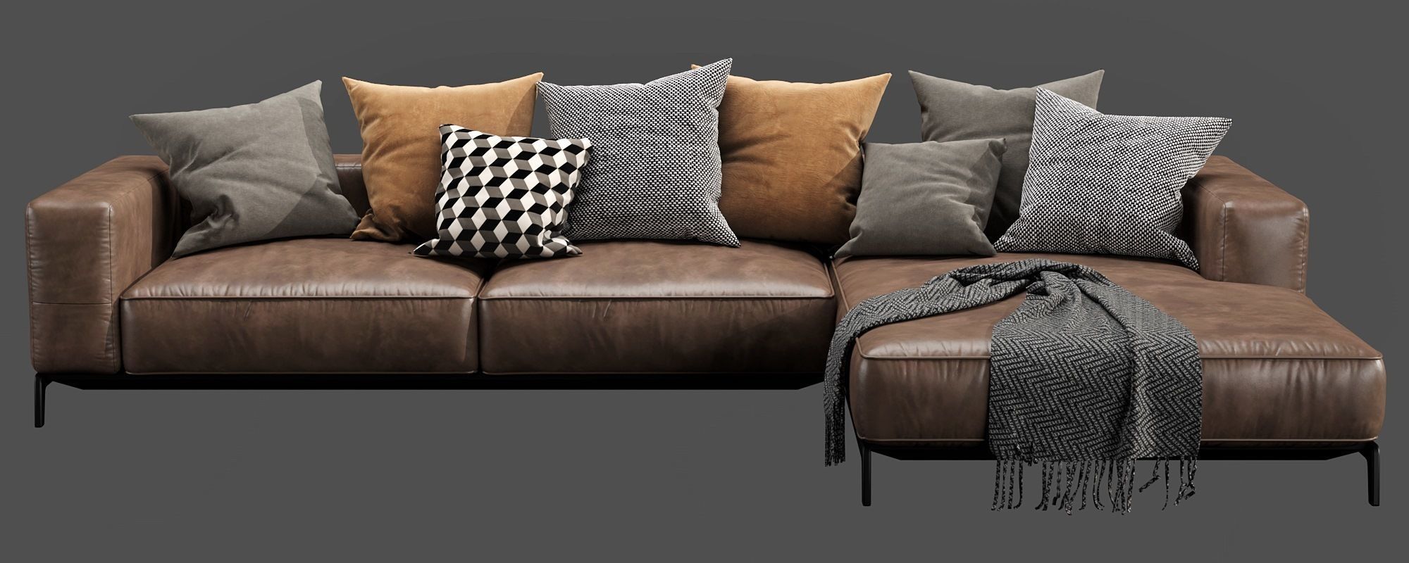 Flexform Ettore Chaise Lounge 3D model_9