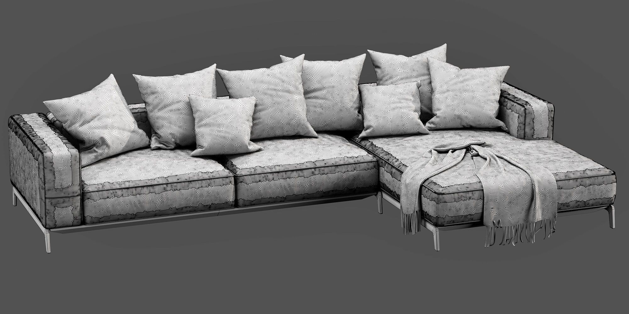 Flexform Ettore Chaise Lounge 3D model_14