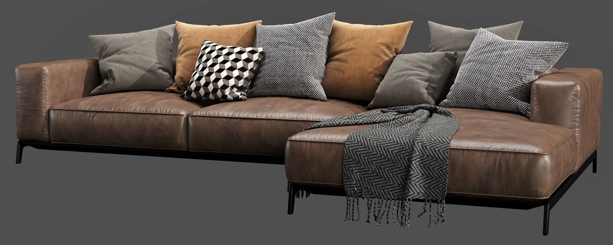 Flexform Ettore Chaise Lounge 3D model_10