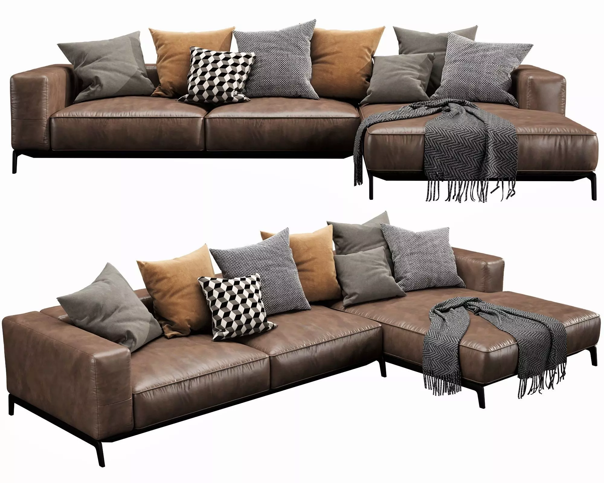 Flexform Ettore Chaise Lounge 3D model_0