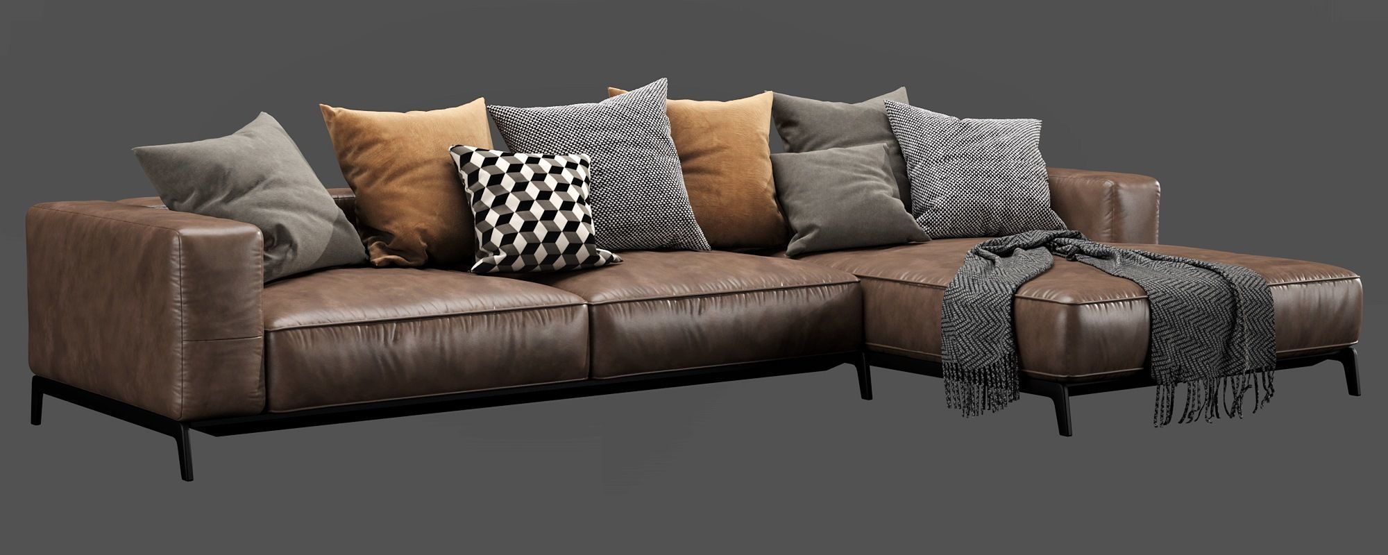 Flexform Ettore Chaise Lounge 3D model_8