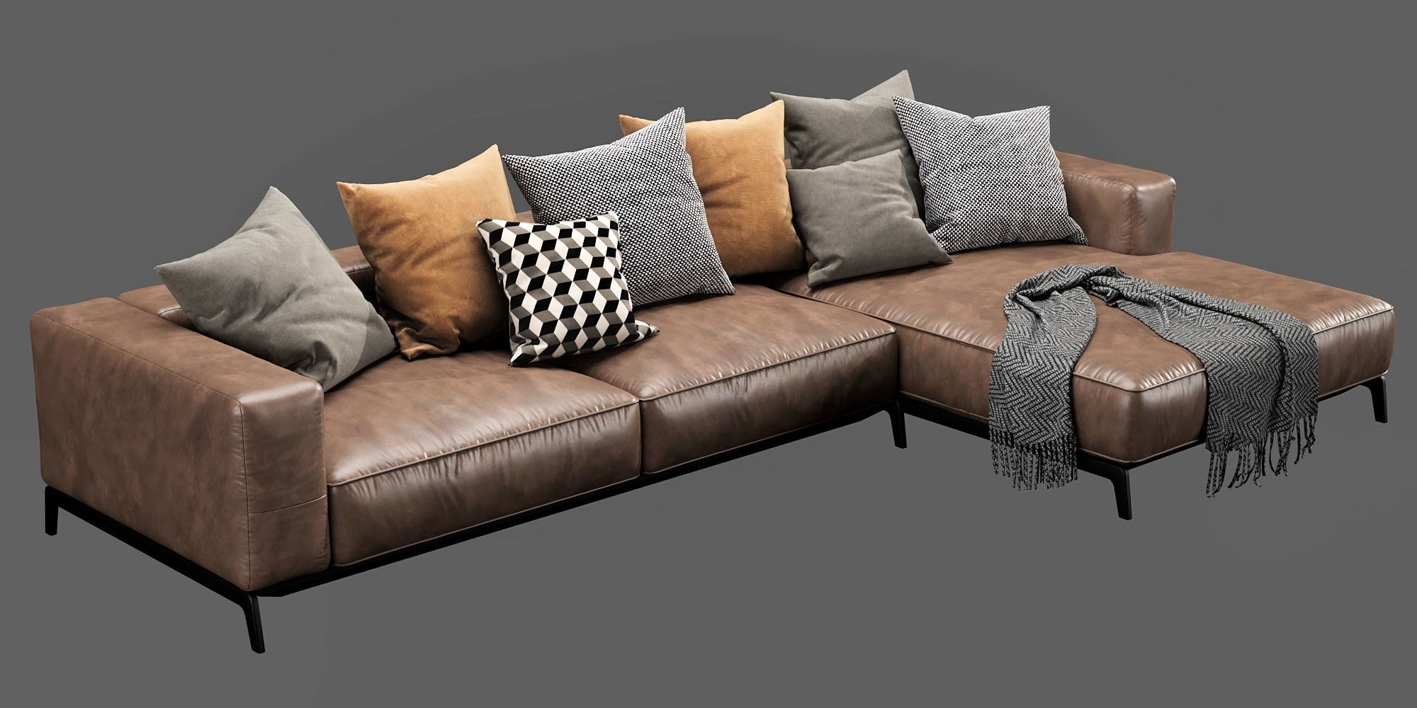 Flexform Ettore Chaise Lounge 3D model_4