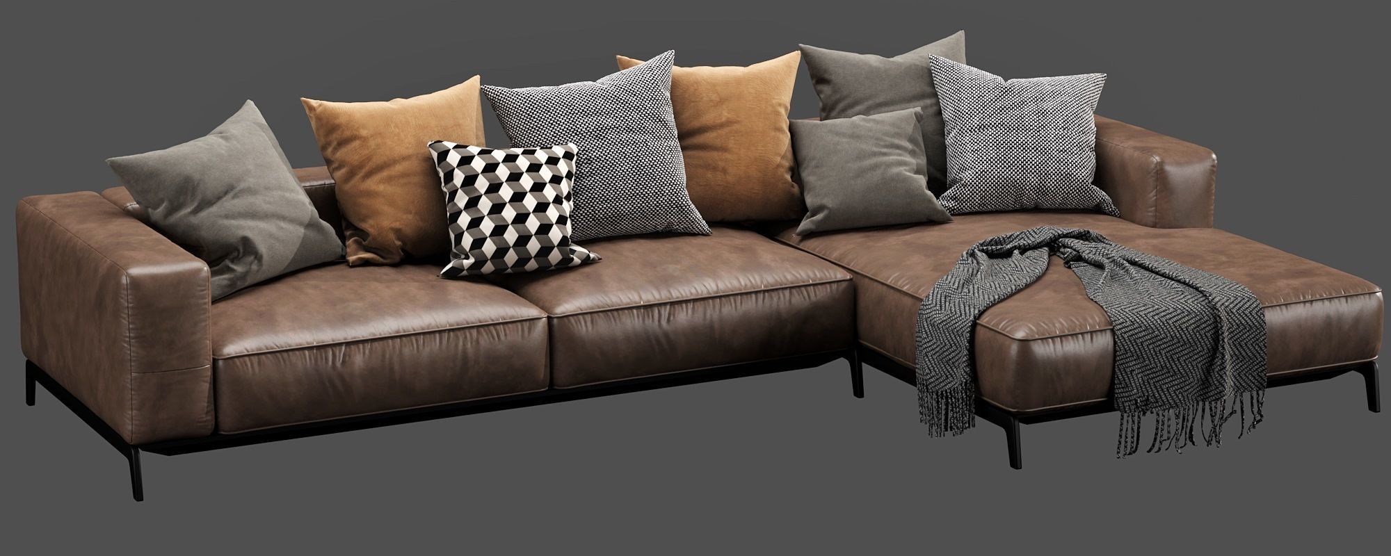 Flexform Ettore Chaise Lounge 3D model_11