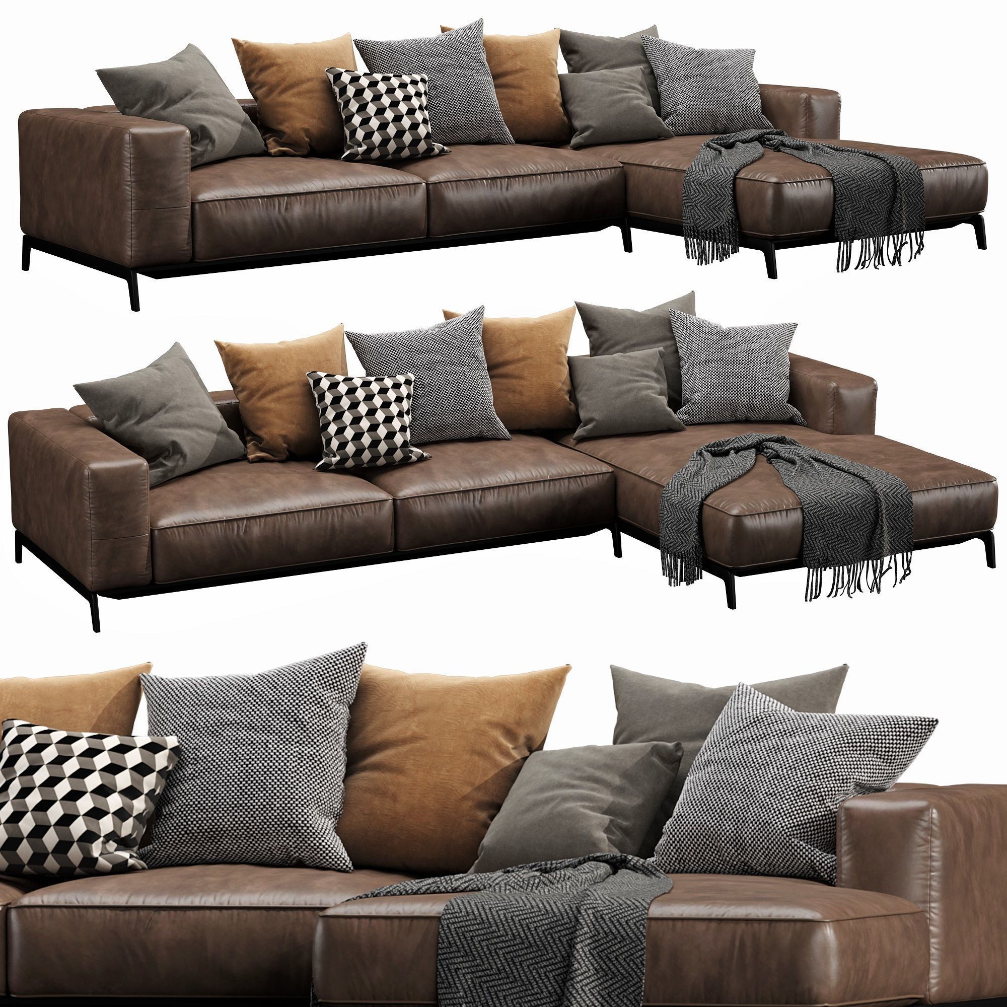 Flexform Ettore Chaise Lounge 3D model_2