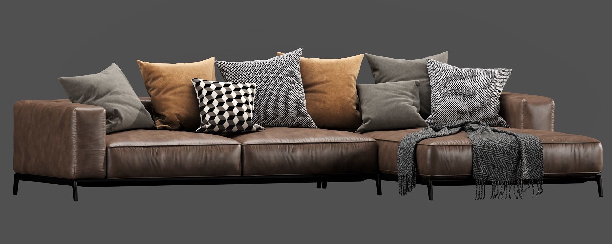 Flexform Ettore Chaise Lounge 3D model_12