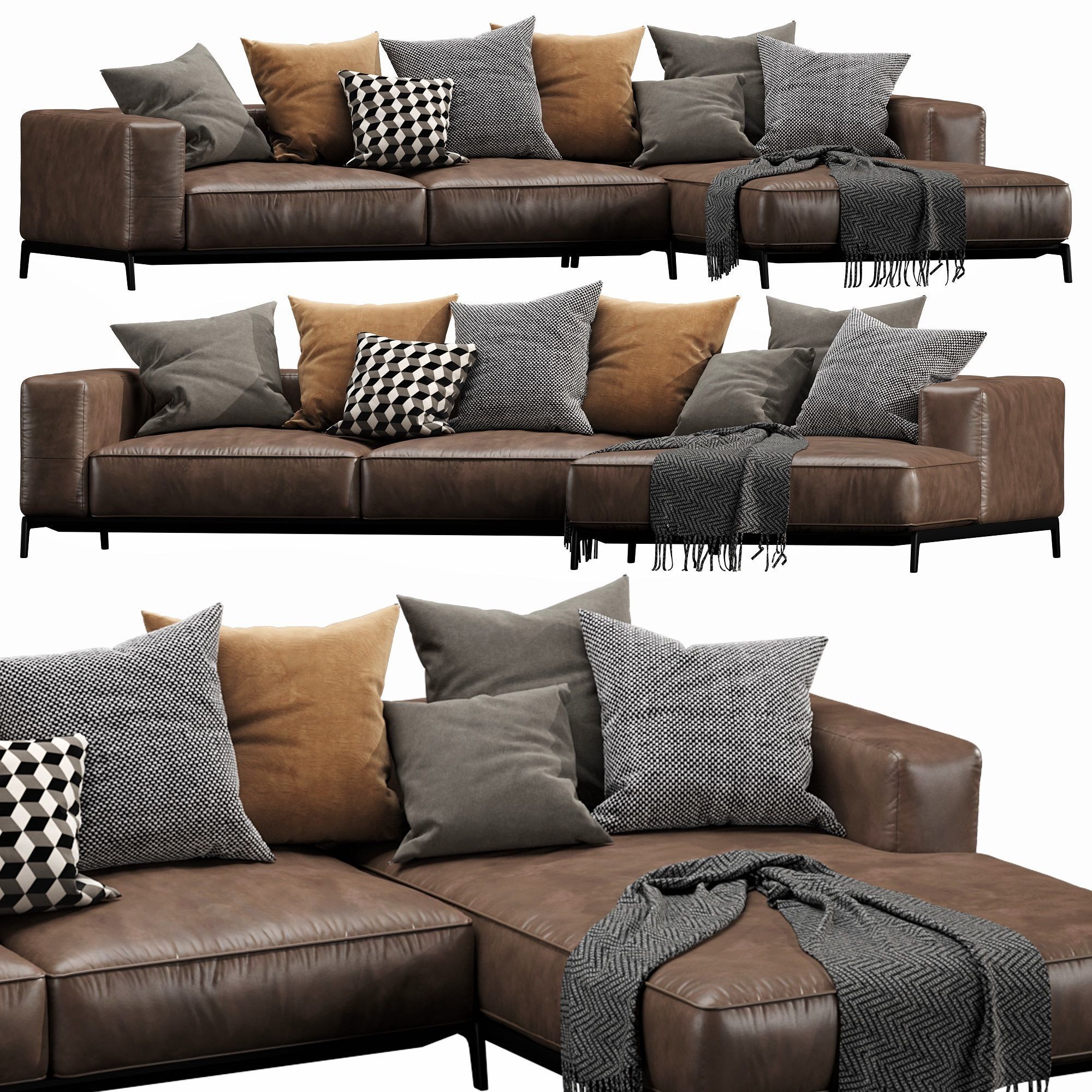 Flexform Ettore Chaise Lounge 3D model_3