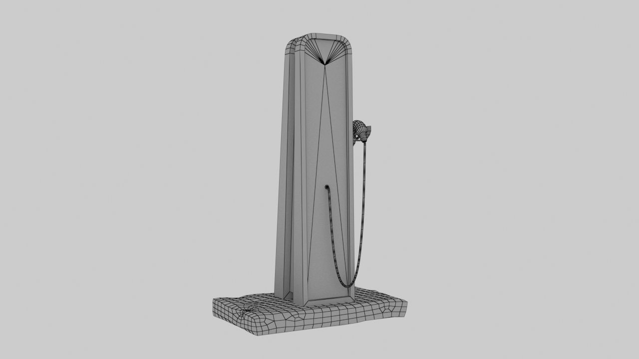 Electric Vehicle Charger Low-poly 3D model_6